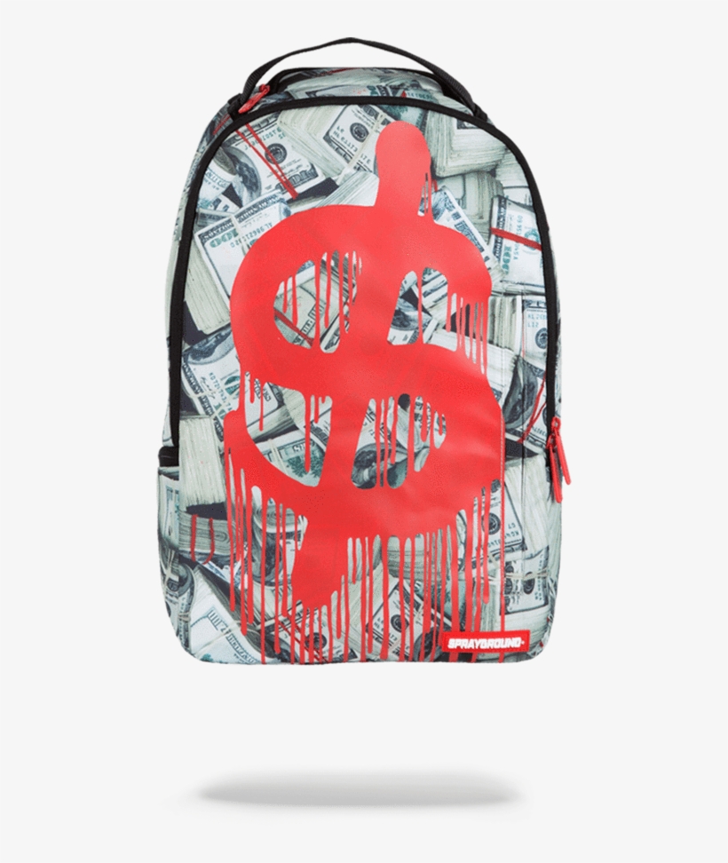 $0 - - Sprayground Money Drips Backpack, transparent png #1171418