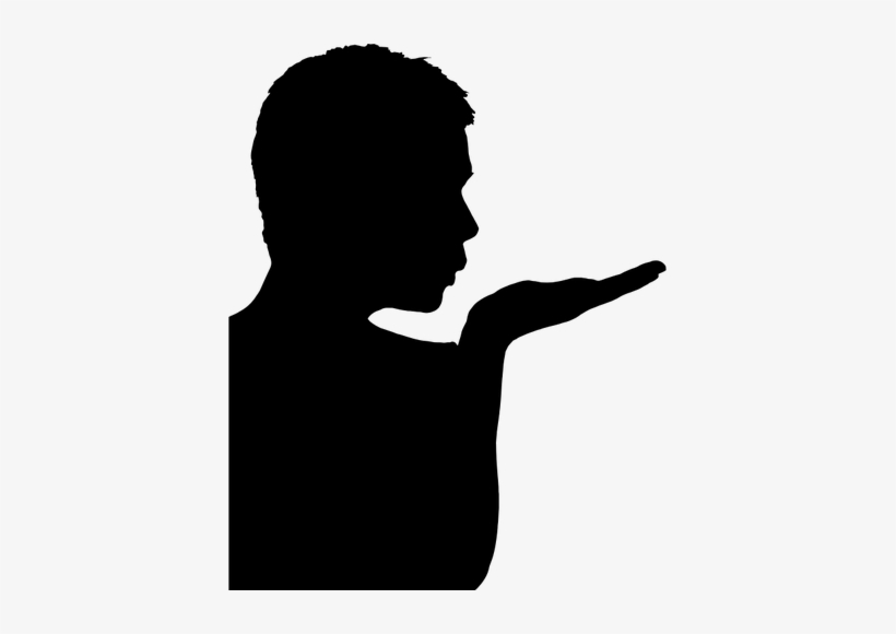 The Thinker Silhouette - Girl Blowing Silhouette Png, transparent png #1171512
