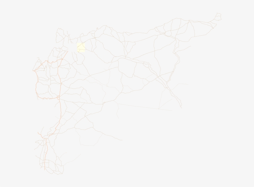 Syria Location Map Road Overlay - Syria, transparent png #1171597