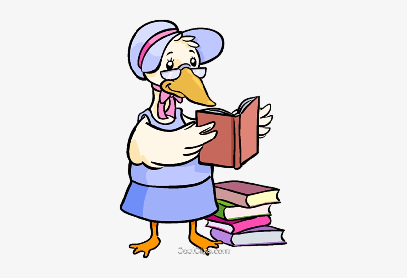 Mother Goose Reading Books - Mother Goose Reading A Book, transparent png #1171623