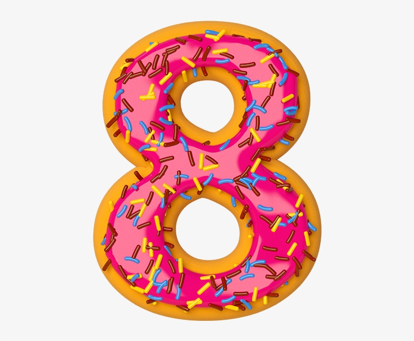 Number 8 Transparent Images - Donuts Number 8, transparent png #1171714