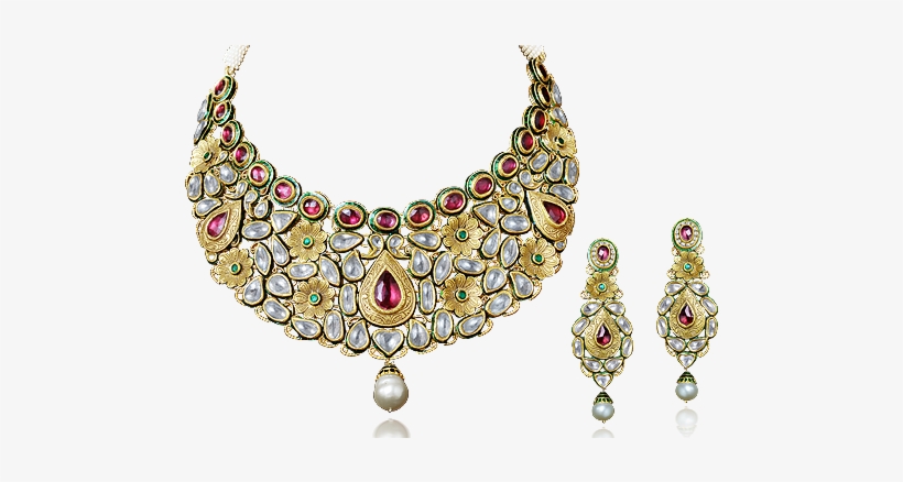 Jewel Set Png Photos - Kundan Gold Jewellery Png, transparent png #1171894