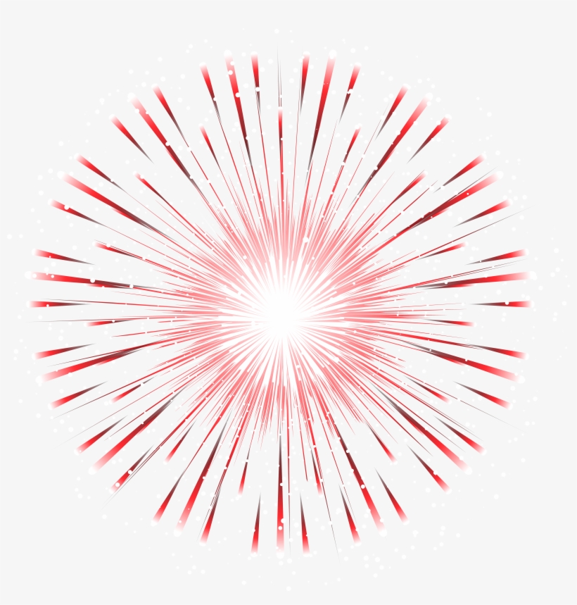 Red Firework Transparent Png Clip Art Image - Red Fireworks Transparent Background, transparent png #1172278