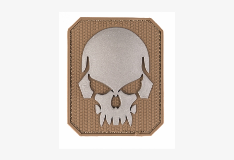Pvc 3d Skull Patch With Hook & Loop Closure - Pvc Velcro Skull Ubacs Badge, Mtp Tan, transparent png #1172279