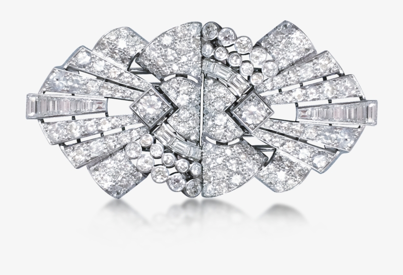 11 - Bulgari Art Deco Gold Diamond Clips, transparent png #1172362