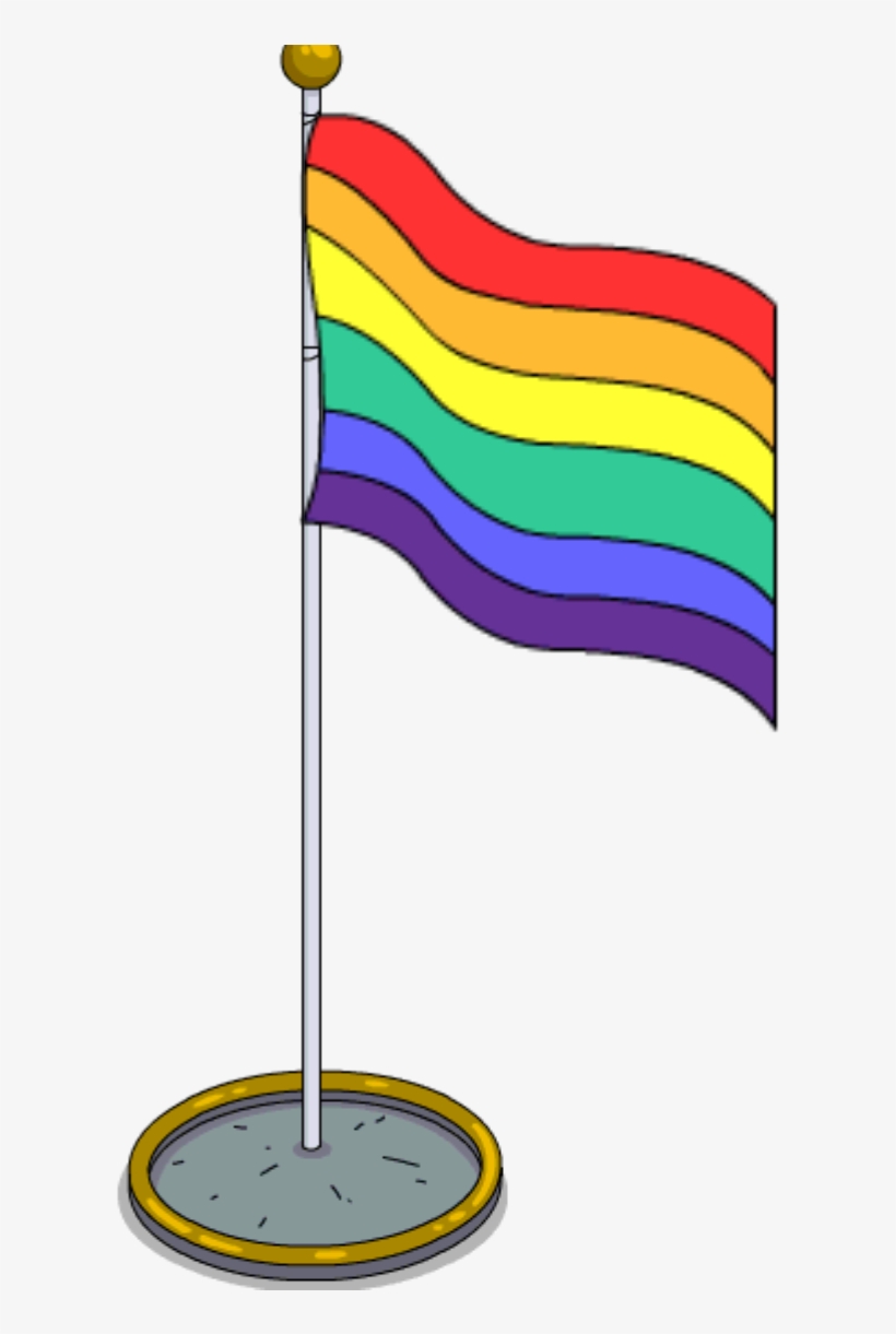 Rainbow Flag Pole - Pride Flag Cartoon Png, transparent png #1172519