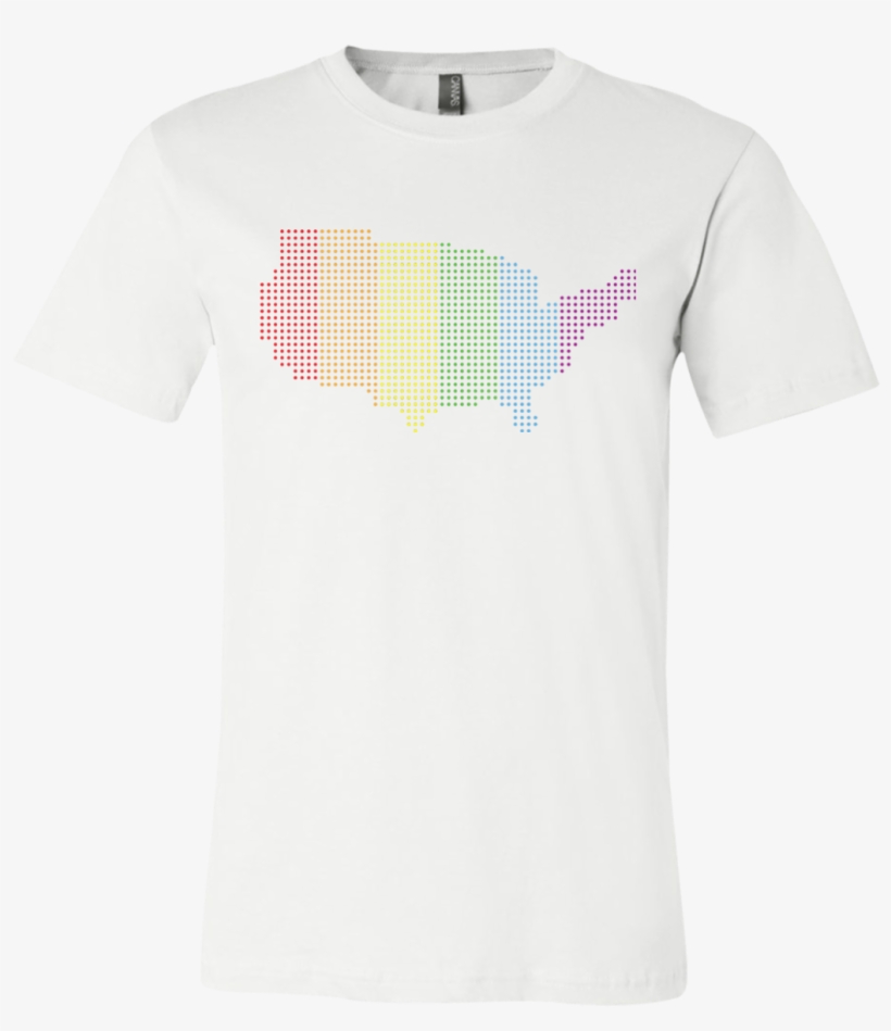 Rainbow Flag Usa Gay Pride T-shirt - T-shirt, transparent png #1172874