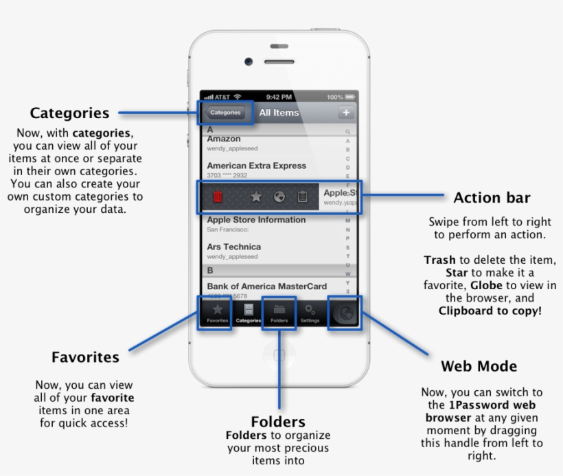 1password For Ios - Ios Ui Bars, transparent png #1172905