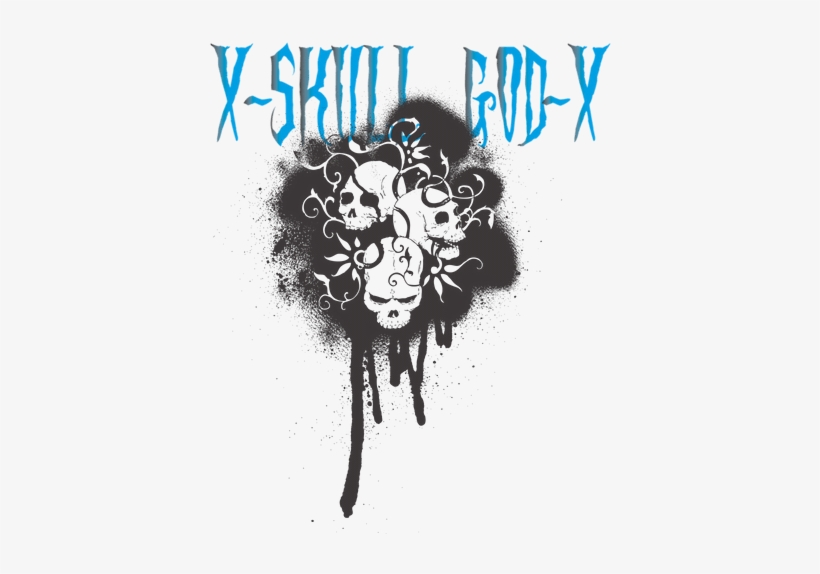 X Skull God X - Poster: Lineartestpilot's Graffiti Skull Blood Red,, transparent png #1172987