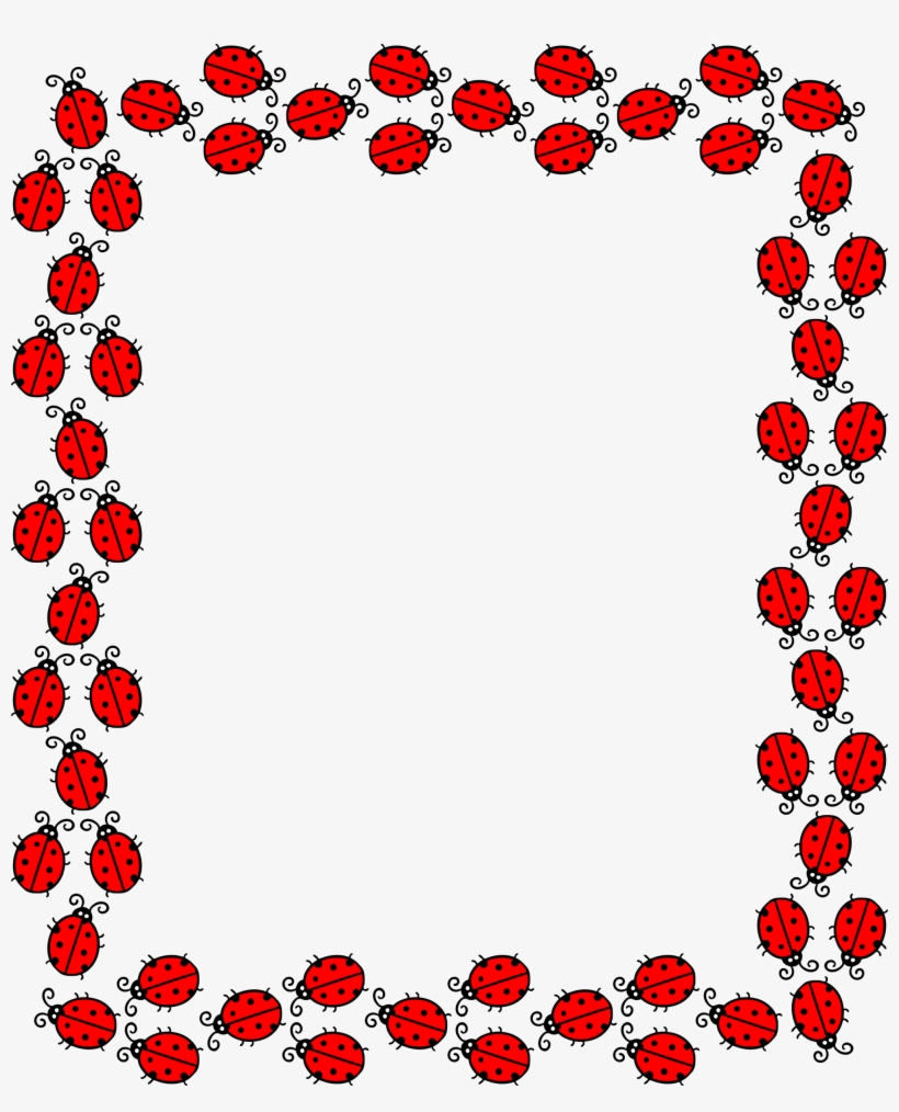 Clipart Frames Ladybug - Red And White Frame Template, transparent png #1173047