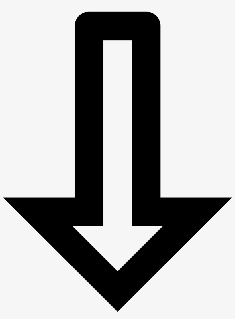 Thick Arrow Pointing Down Icon - Icon - Free Transparent PNG Download