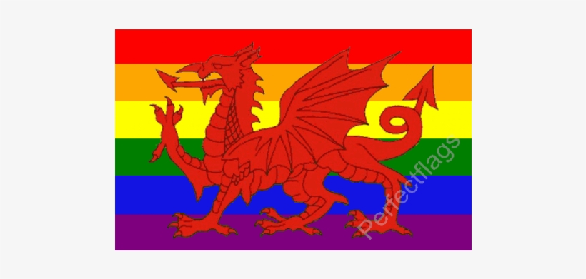 Rainbow Wales Flag - Wales Flag, transparent png #1173199