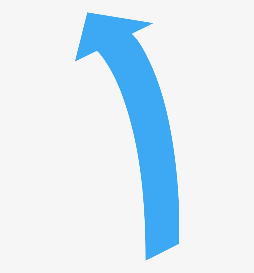 Curved Directional Arrow Pointing Up - Curved Arrow Pointing Up, transparent png #1173349