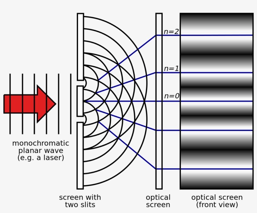 Two-slit Experiment Light - Diagram For Double Slit Experiment, transparent png #1173712