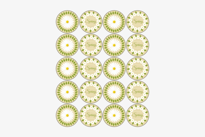 Flower Circle Pre-designed Label Template For Ol5375 - Guitar Fret Glow In The Dark, transparent png #1174425