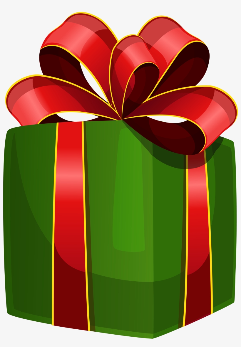 Green Gift Box Png Clipart - Gift Png Transparent Background, transparent png #1174817