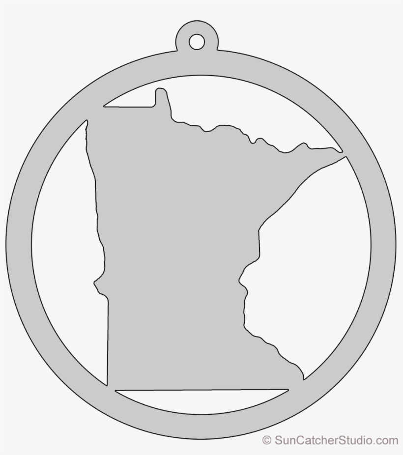 Minnesota Map Circle Free Scroll Saw Pattern Shape - Scroll Saw, transparent png #1174818
