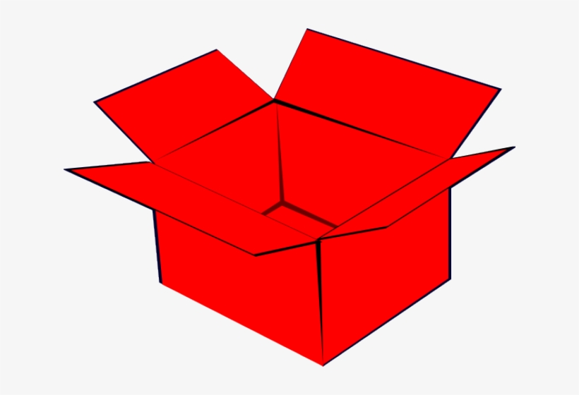 Box Clipart Red Box - Cardboard Box, transparent png #1174920