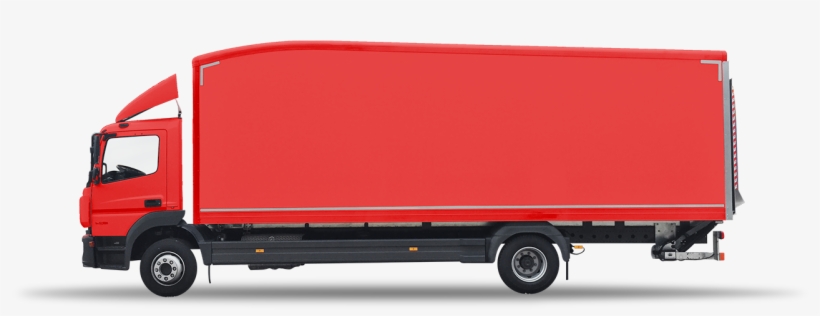 18t Box Van Rigid Side View 1300px - Red Box Truck Png, transparent png #1175172
