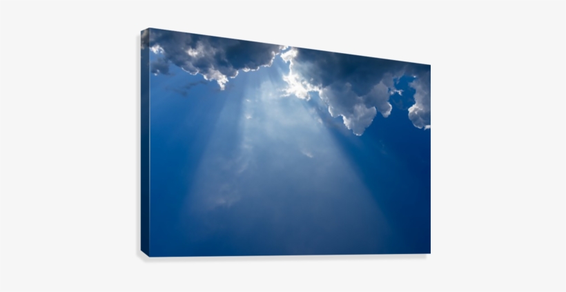 Sunbeam From Cloud Canvas Print - Led-backlit Lcd Display, transparent png #1175362