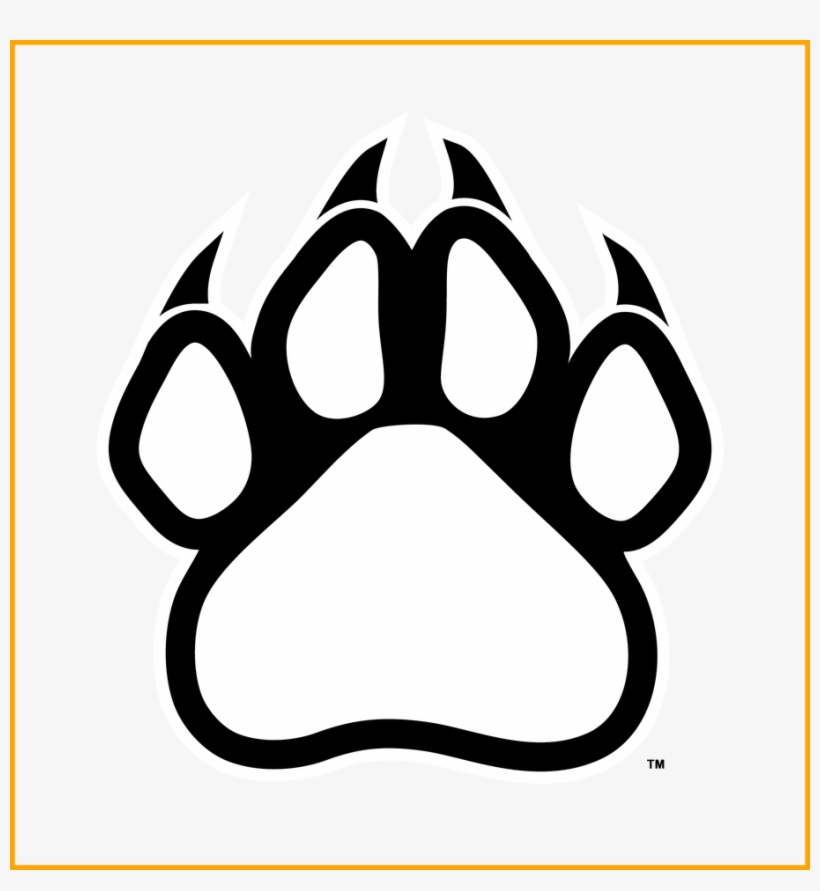Fascinating Paw Print Outline Clip Art Cliparts Co - Panther Clipart, transparent png #1175628