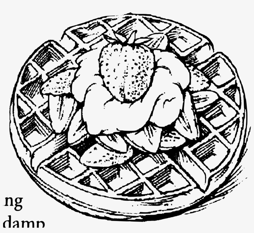 Circle Clipart Waffle - Waffle Clip Art Black And White, transparent png #1175840