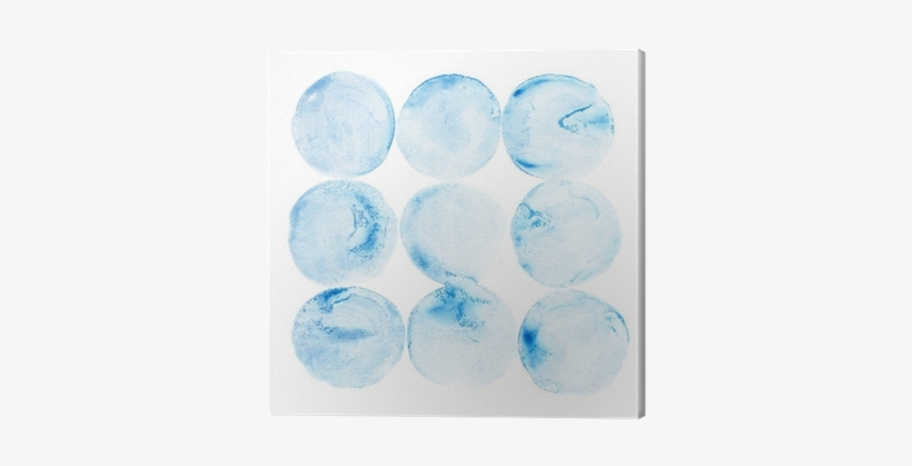 Abstract Watercolor Aquarelle Hand Draw Circle Blue - Watercolor Painting, transparent png #1175846