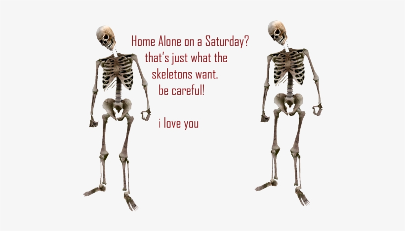 Home Alone On A Saturday That's Just What The Skeletons - Skeleton I Love You, transparent png #1176800