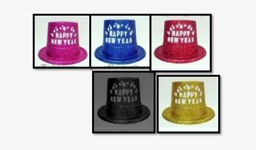 Glitter Hat Happy New Year - Birthday Cake, transparent png #1176972