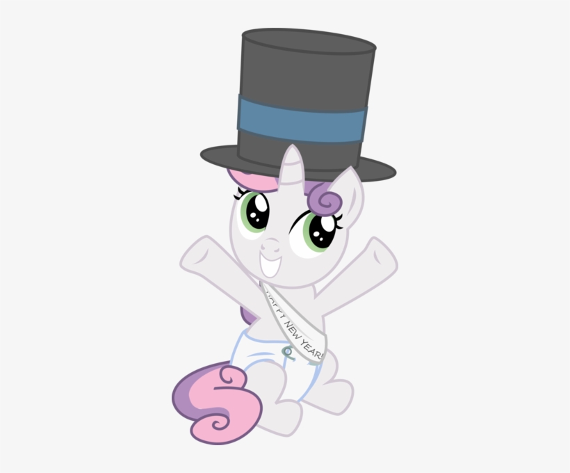 Sweetie New Year Baby - Sweetie Belle Baby Diaper, transparent png #1177007