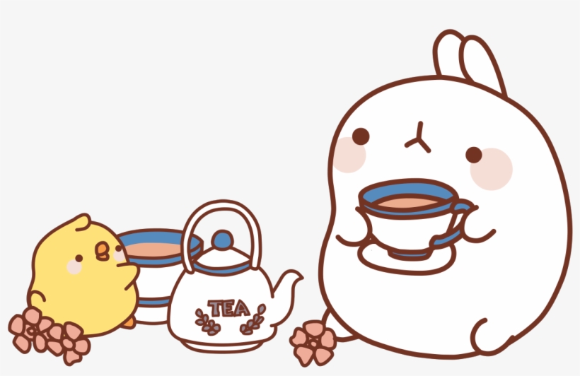 Let's Have A Cup Of Tea Piupiu - Piu Piu And Molang Png, transparent png #1177329