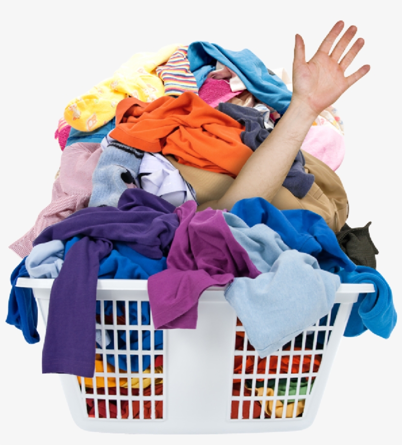 Dry Cleaning & Laundry Services In Johannesburg - Laundry Basket With Clothes, transparent png #1177493