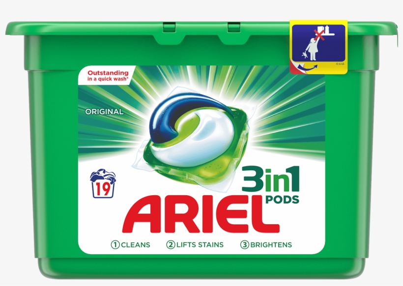 Ariel 3in1 Pods Washing Tablets Original - Ariel Pods Color, transparent png #1178489