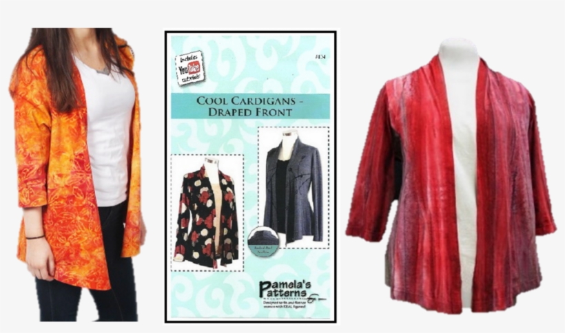 Cool Cardigan - Free Sewing Pattern Easy Quilting Cotton Jacket, transparent png #1178493