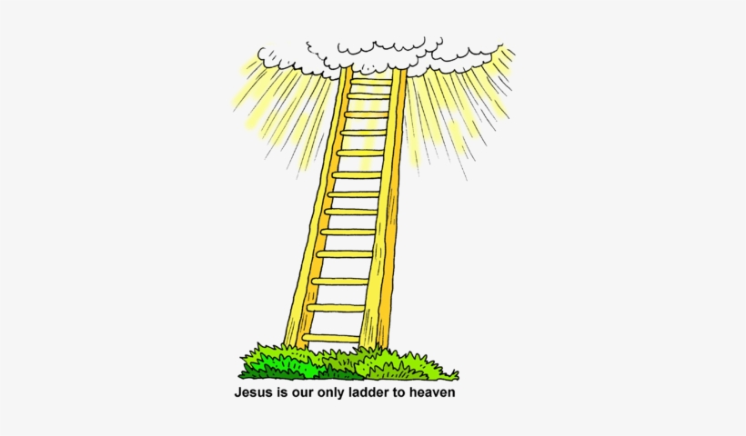Vector Black And White Clipart Heaven Ladder Jesus Free Transparent