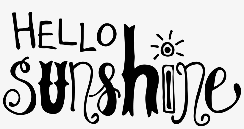 Vector Royalty Free Stock Hello Clipart Svg Free On - Black And White Hello Sunshine, transparent png #1179046