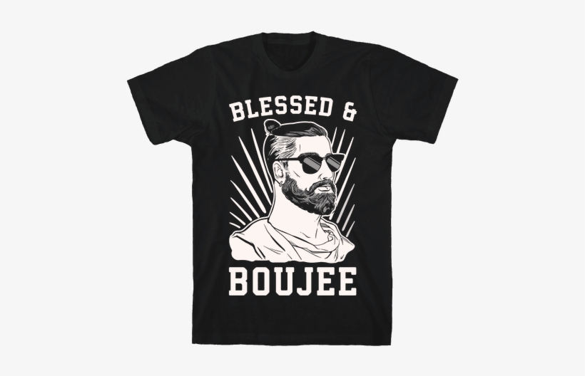 Blessed And Boujee White Print Mens T-shirt - Wanna See You Cry, transparent png #1179130
