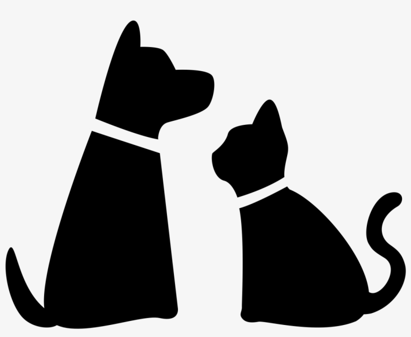 Cute - Dog And Cat Silhouette Png, transparent png #1179309