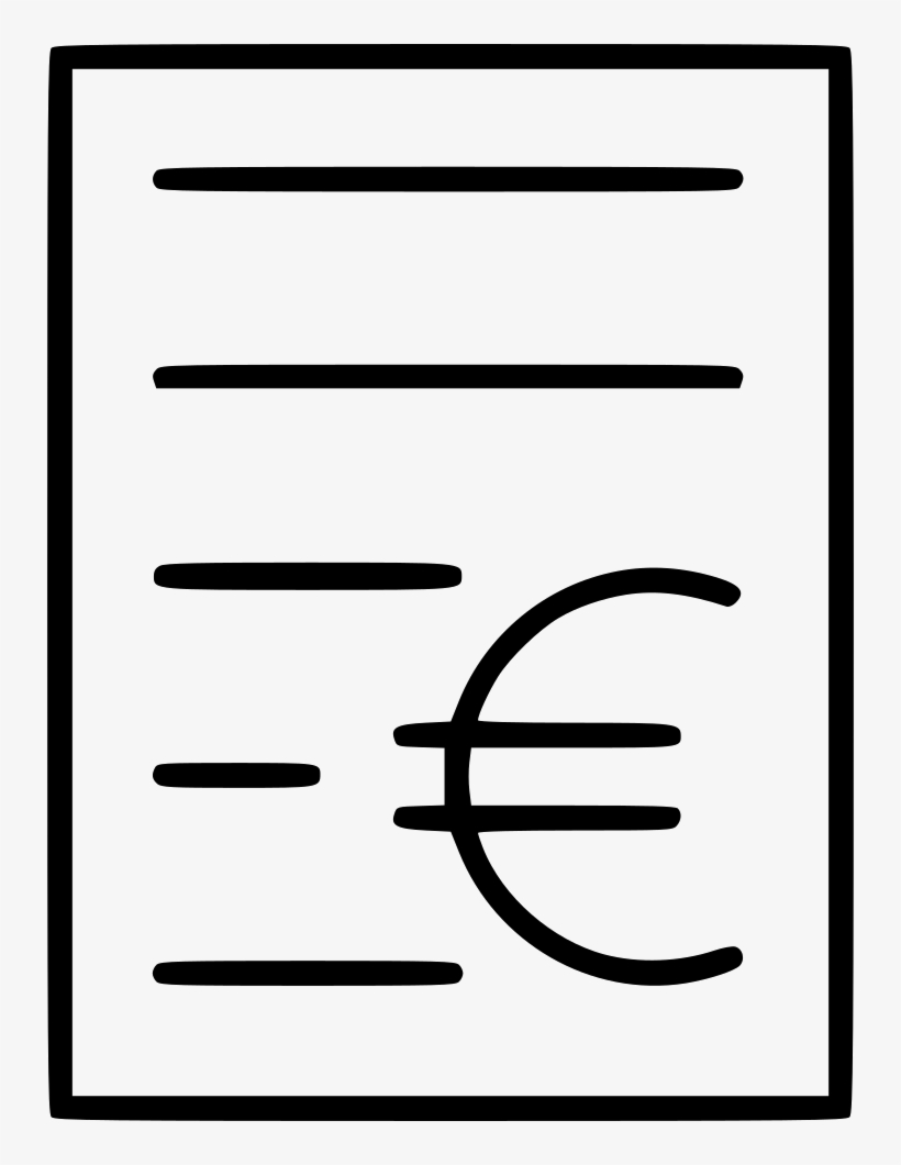 Bill Purchase Invoice Receipt Euro Comments - Invoice, transparent png #1179391