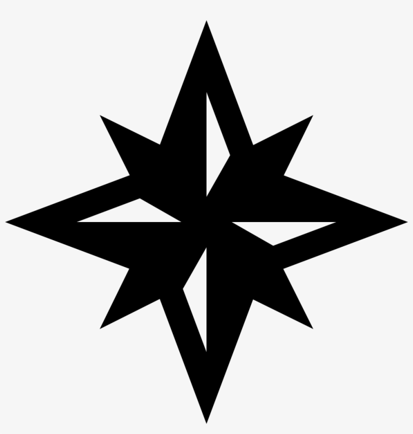 Compass Winds Star Symbol - Star Symbol Png, transparent png #1179531