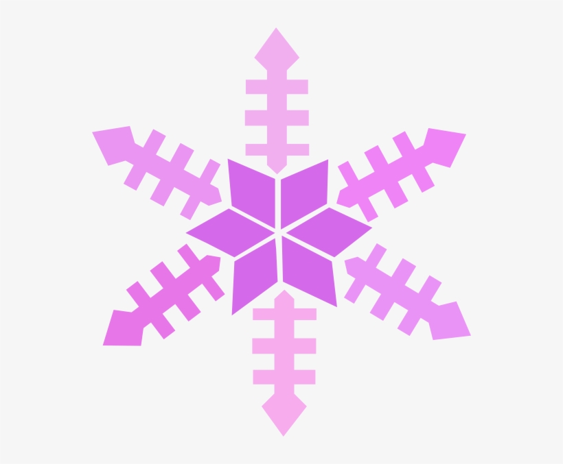 Purple Snowflake Clip Art At Clker - Winter Snowflake Embroidery Design, transparent png #1179601