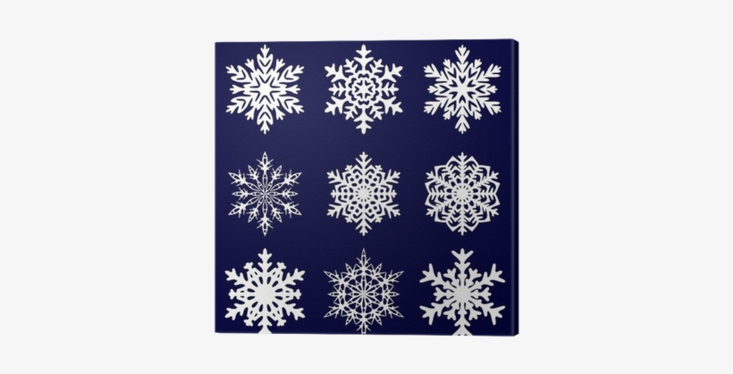 Vector Illustration - Snowflakes In A Row Blue Pillow, Throw Pillows,polyester,, transparent png #1179965