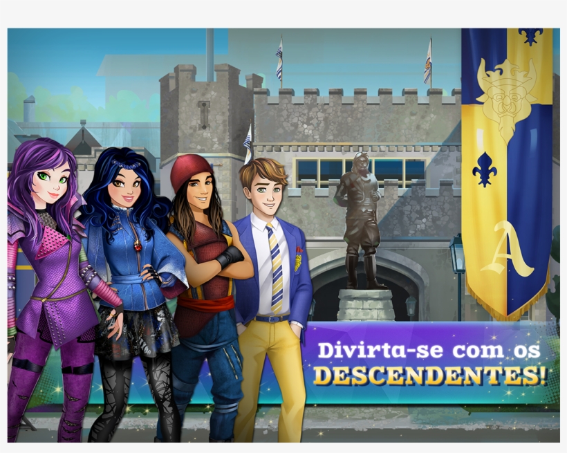 Disney Brasil Jogos - Convite De Aniversário Os Descendentes, transparent png #1180341