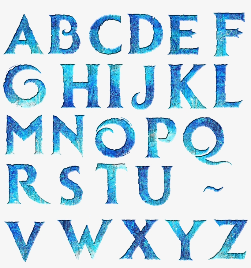 Alfabeto Estilo Frozen - Letras De Frozen, transparent png #1180466