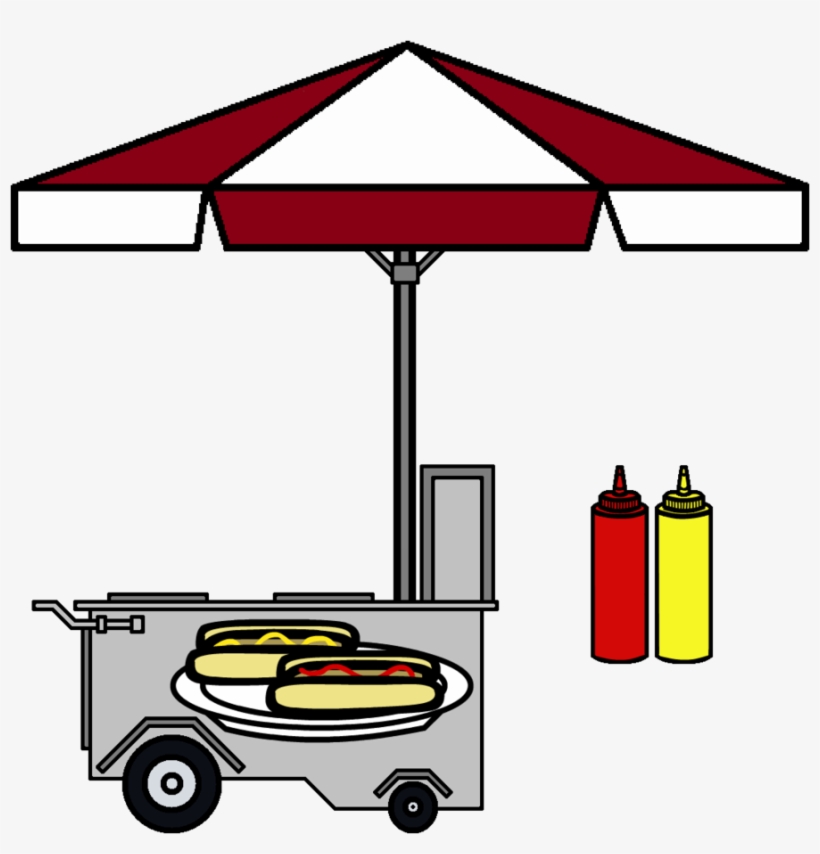 Clipart Free Stock Hot Dog Stand Clipart - Hot Dog Stand Art, transparent png #1180498