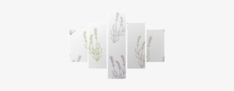 Lavender Flower Sketch Graphic Art Seamless Pattern - Painting, transparent png #1180577