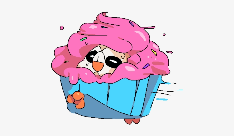 Rowlet Dressed As A Cupcake, transparent png #1180794