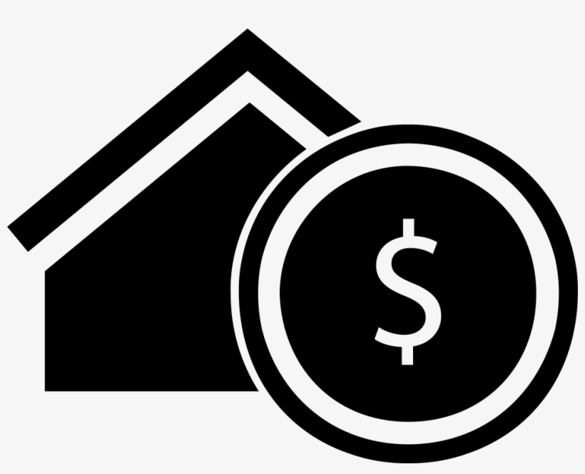 Real Estate Commercial Symbol Of A House With Dollar - Simbolo De Comercial, transparent png #1180796