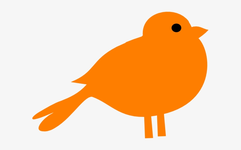Little Orange Bird Clip Art - Orange Bird Clipart, transparent png #1180967