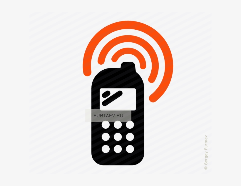 Vector Icon Of Wireless Signal Going From Cell Phone - Mobile Phone, transparent png #1181091